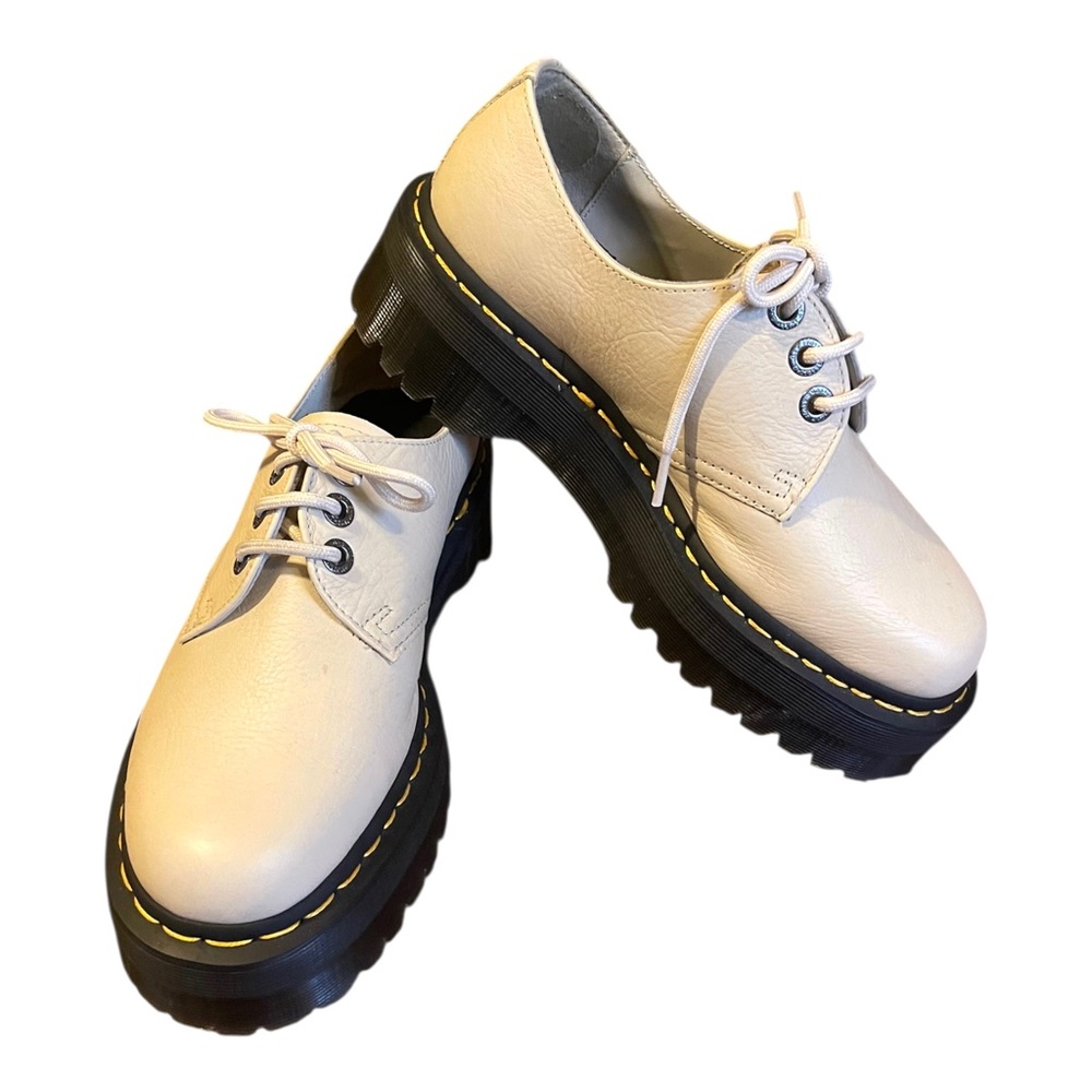 Dr Martens 1461 Quad II Pisa Shoes Platform Leather Beige US Size 7 Doc’s